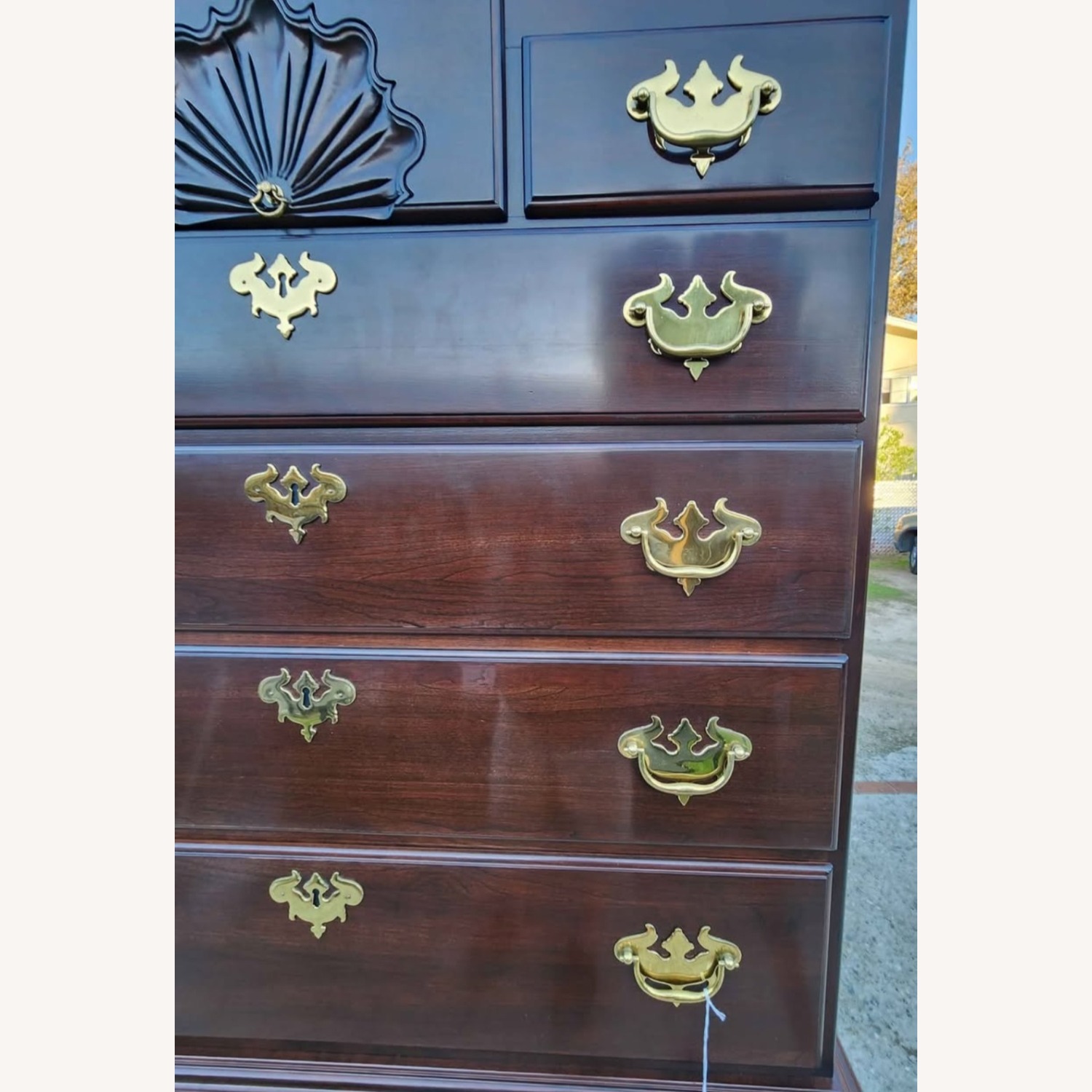 Ethan Allen 11 Drawer Highboy Cherry Wood Dresser - image-8