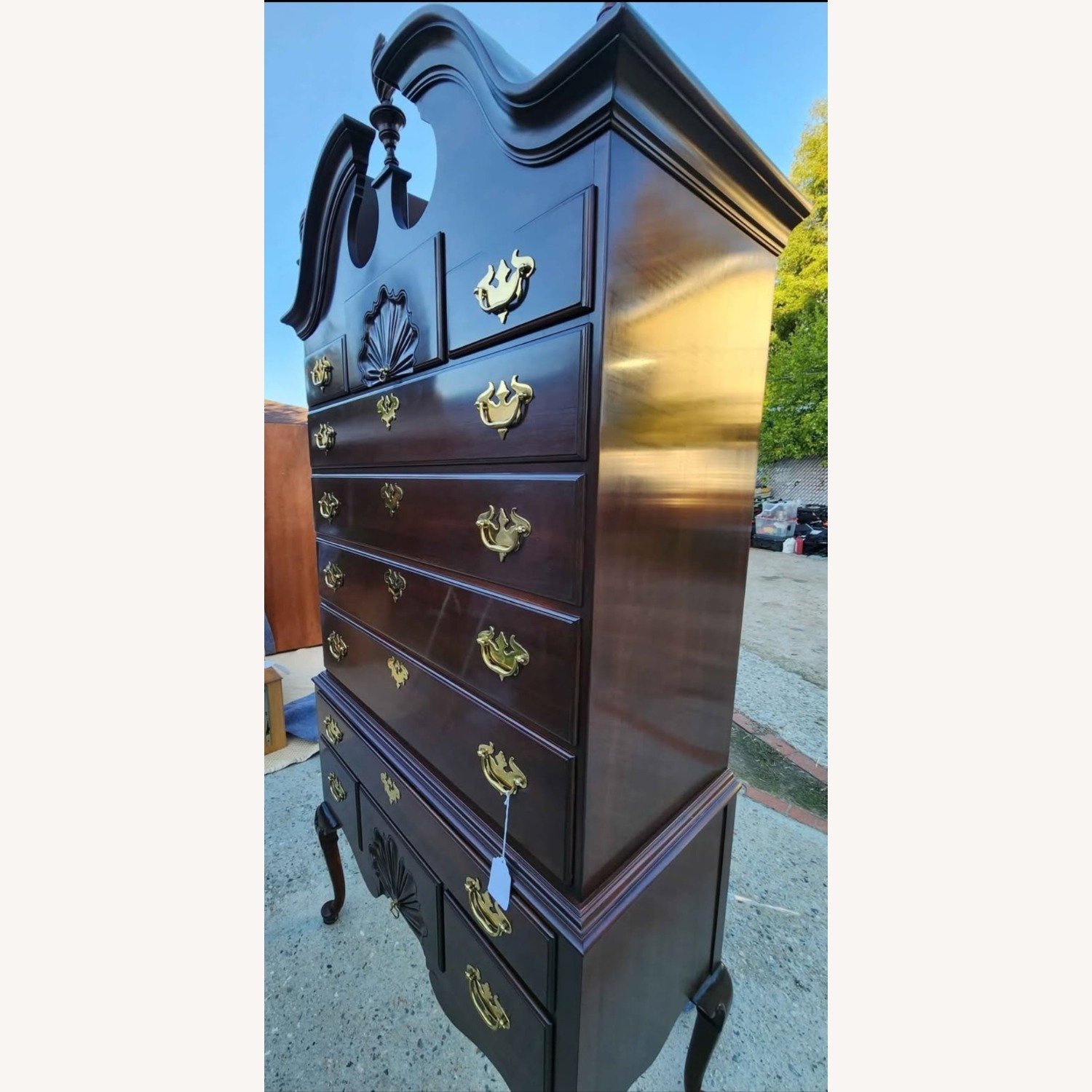 Ethan Allen 11 Drawer Highboy Cherry Wood Dresser - image-2