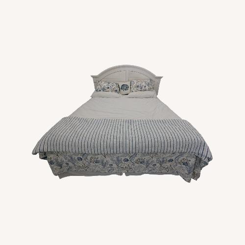 Used White Wood King Bed for sale on AptDeco