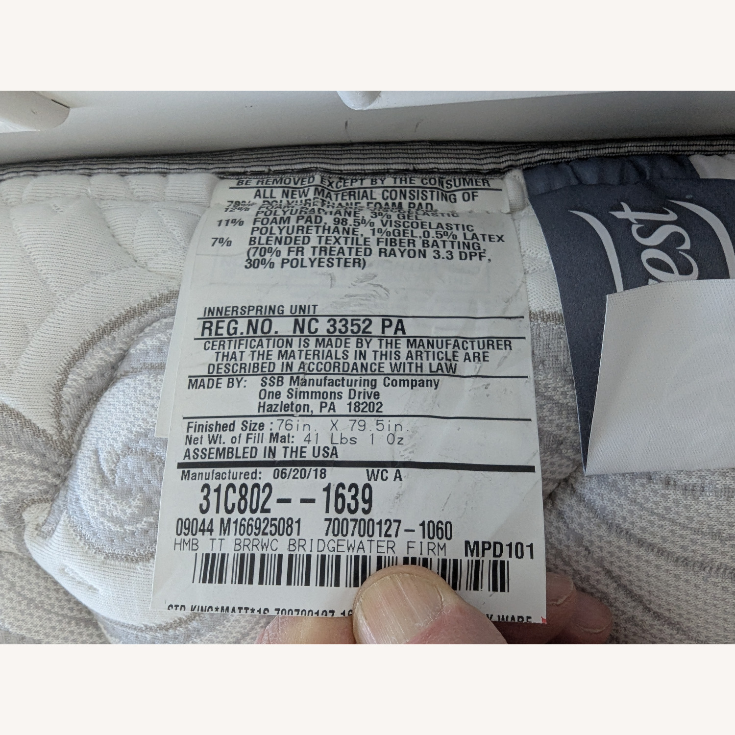 White Wood King Bed - image-4