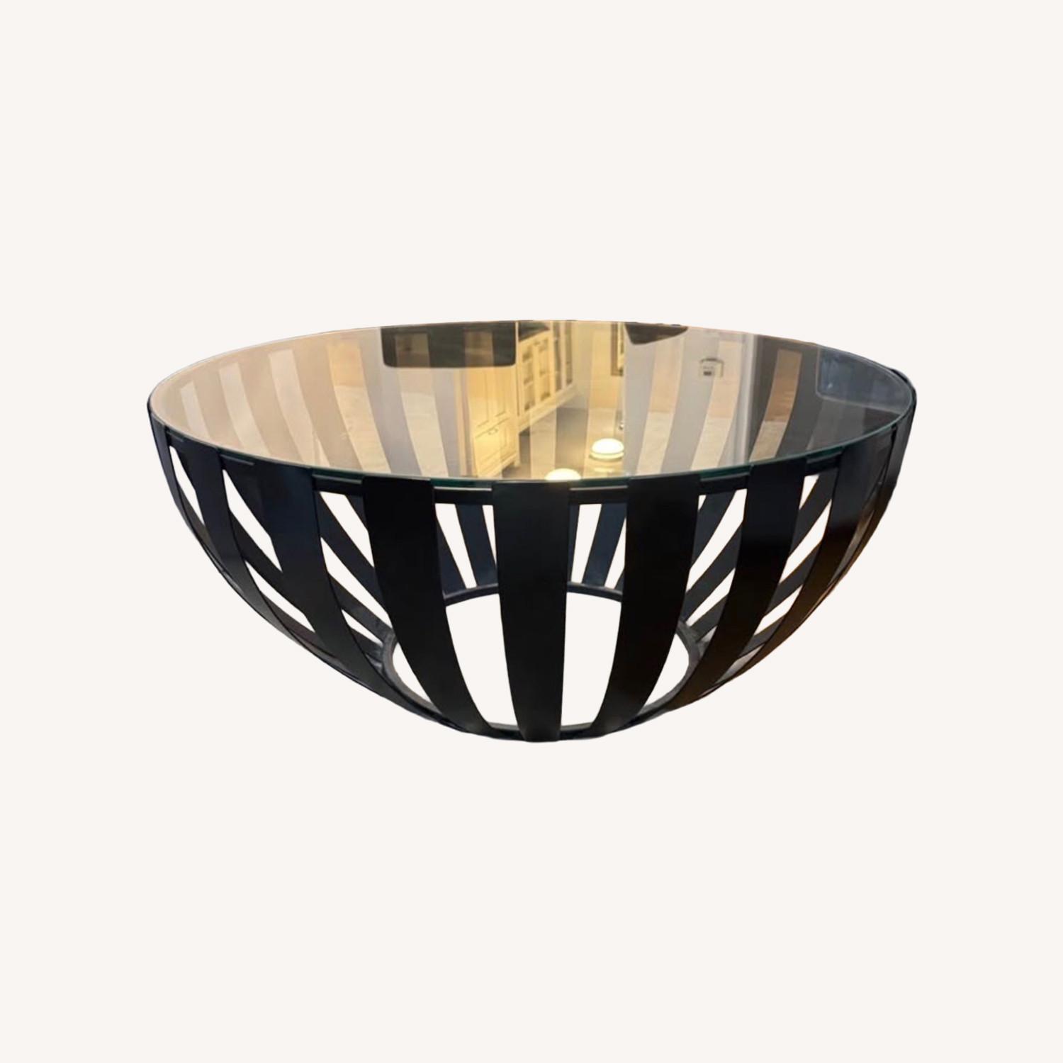 West Elm Glass Coffee Table - image-0