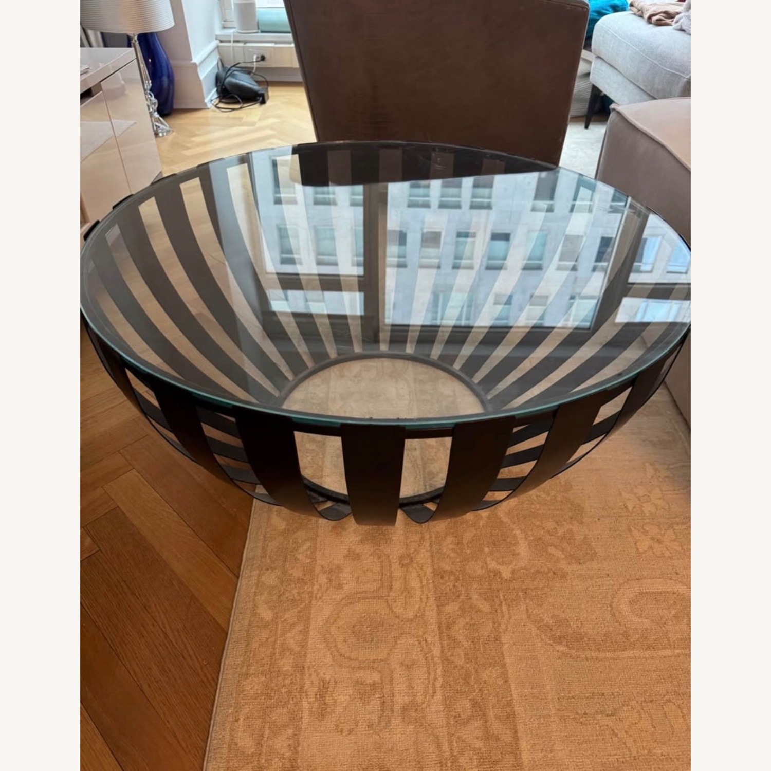 West Elm Glass Coffee Table - image-1