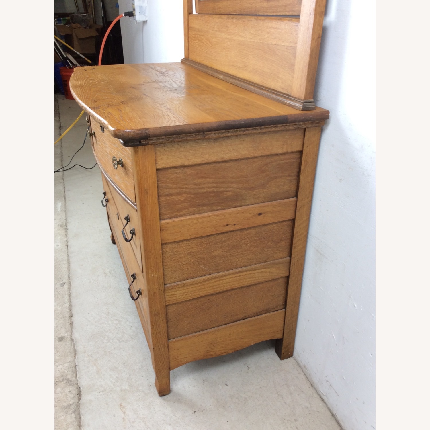Antique 5 Drawer Dresser with Large Mirror - image-20