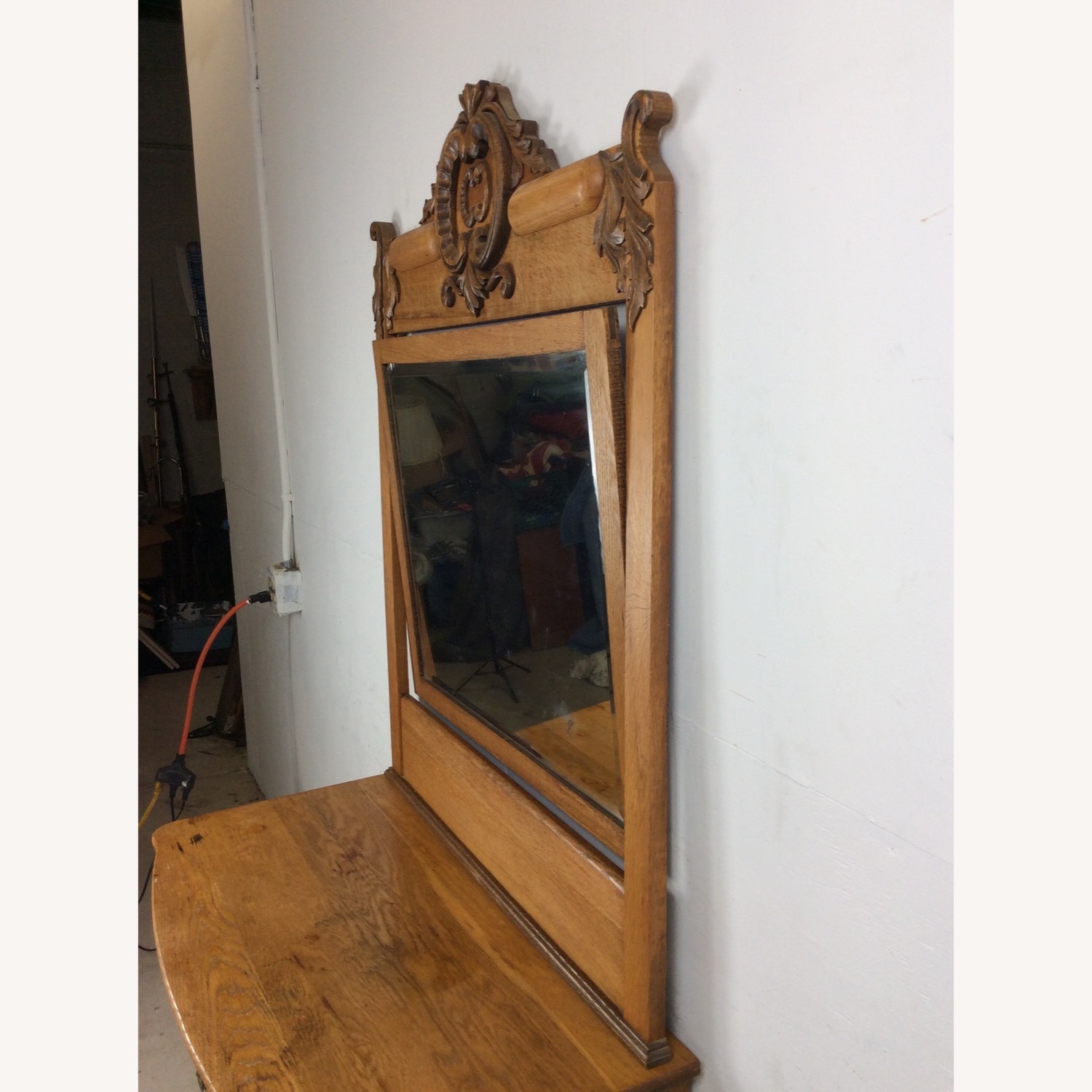 Antique 5 Drawer Dresser with Large Mirror - image-21