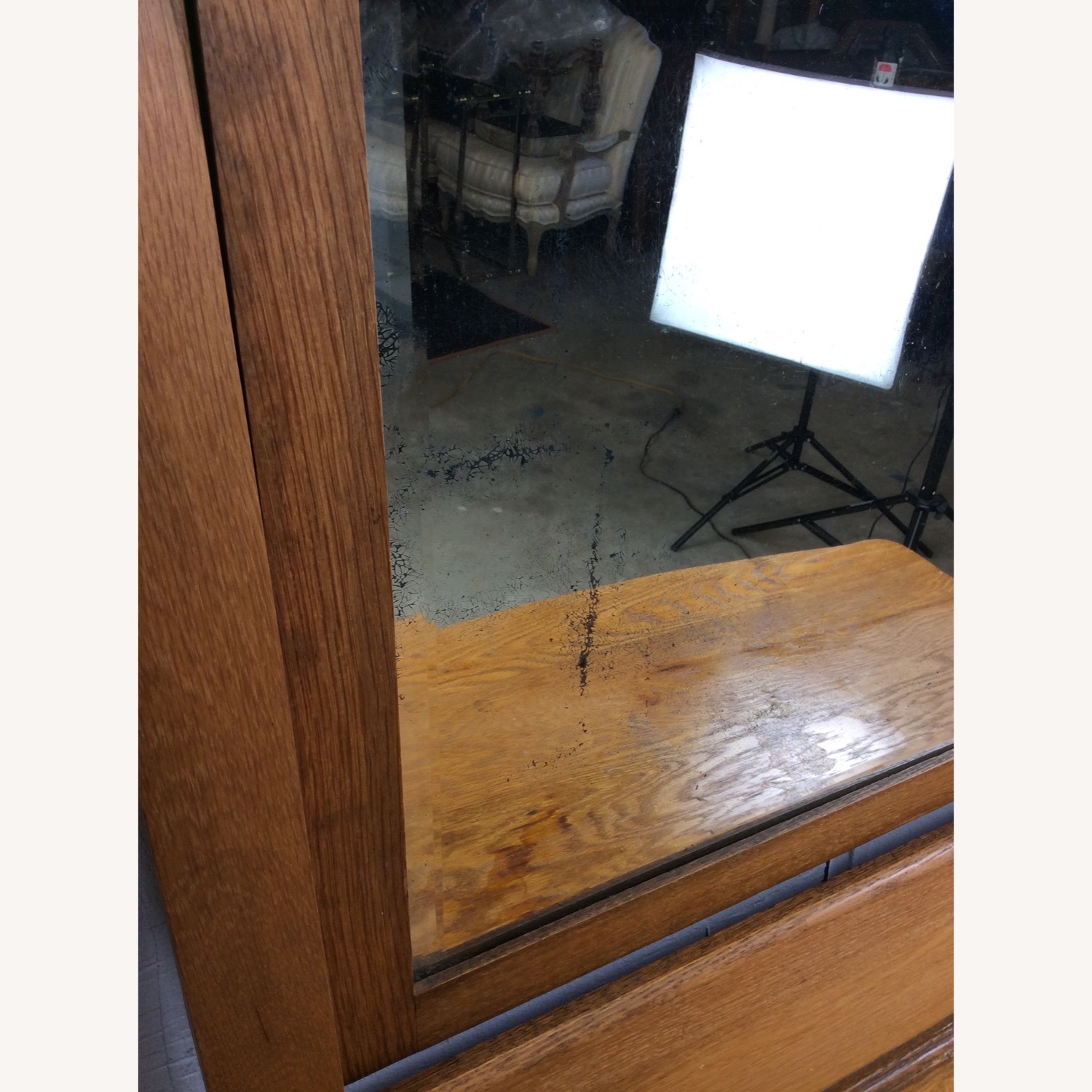 Antique 5 Drawer Dresser with Large Mirror - image-11