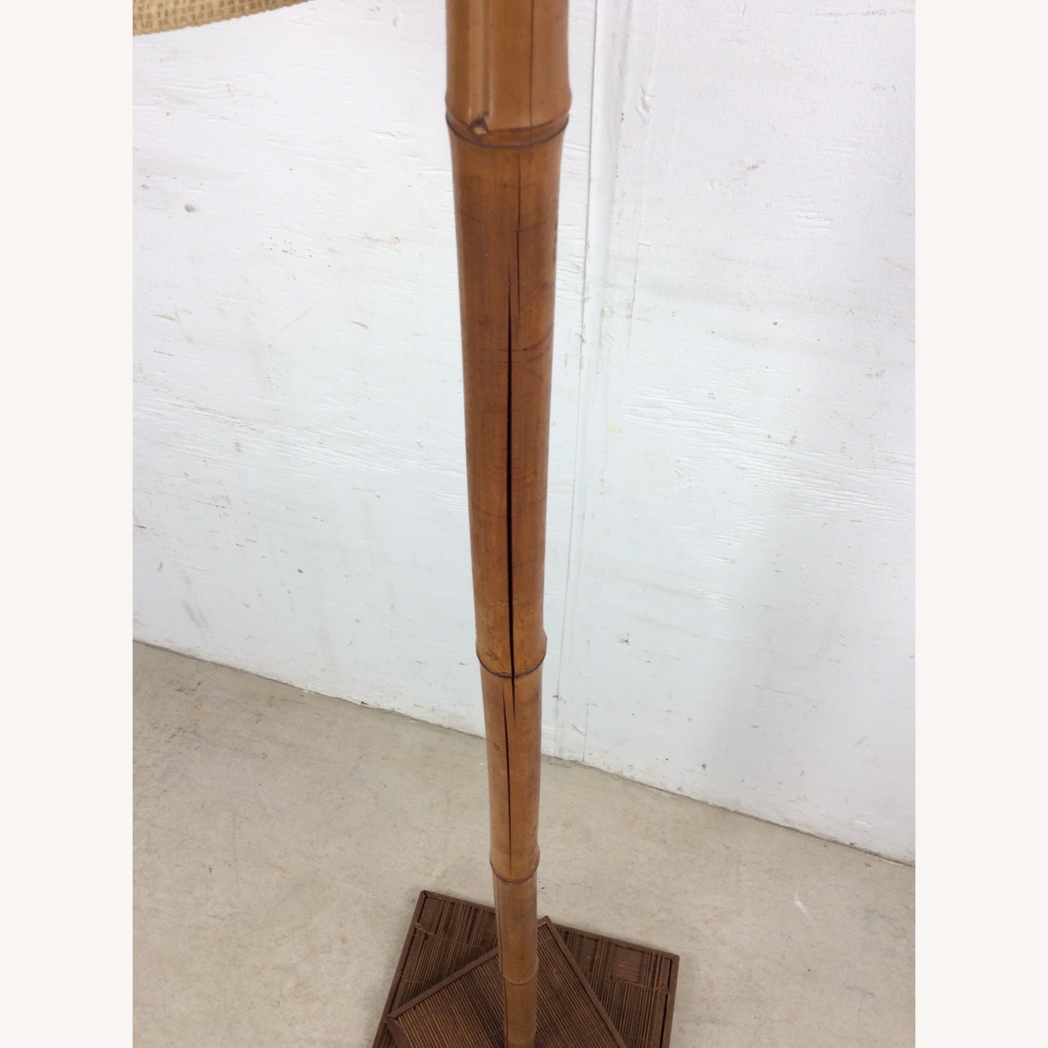 Vintage Rattan Floor Lamp with Shade - image-27