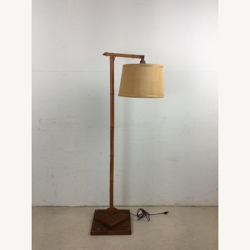 Used Vintage Rattan Floor Lamp with Shade for sale on AptDeco