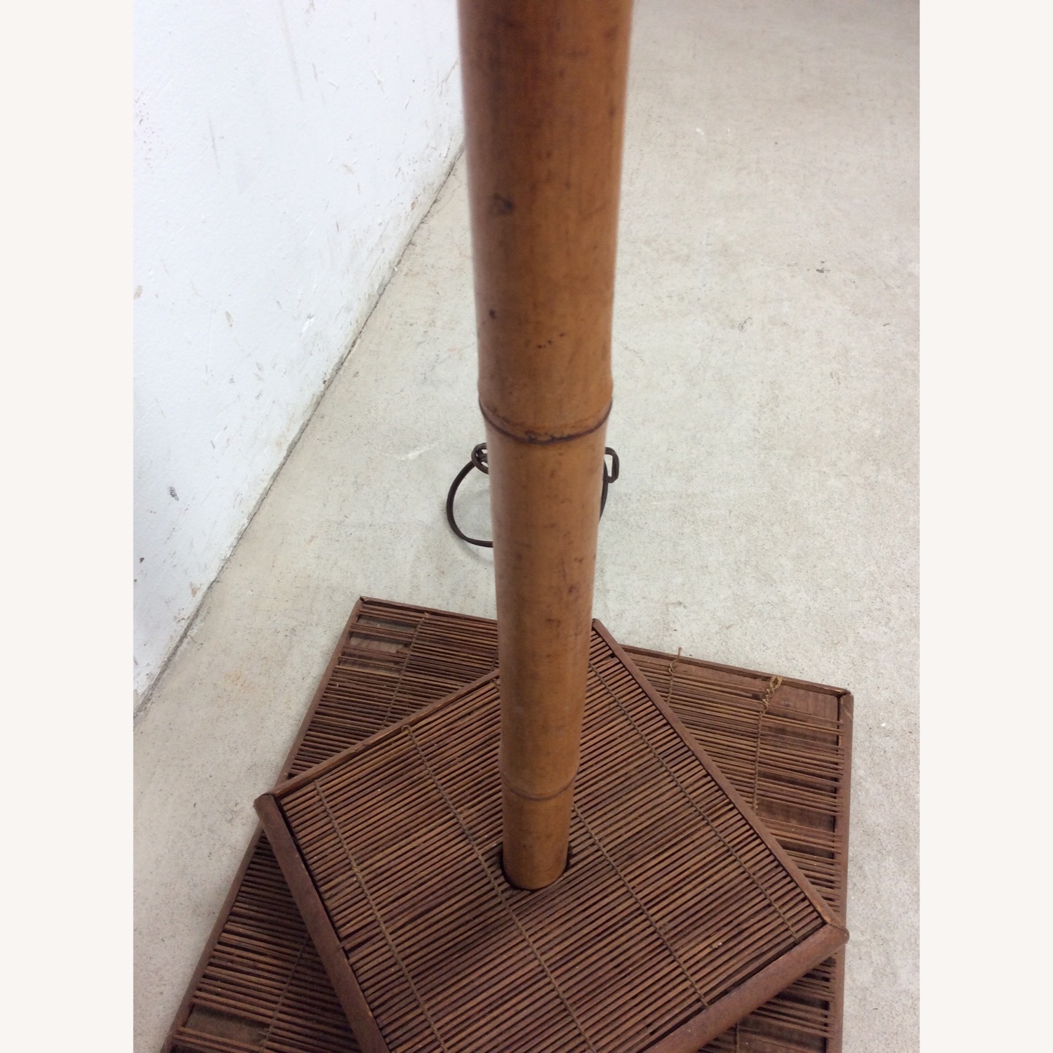 Vintage Rattan Floor Lamp with Shade - image-19