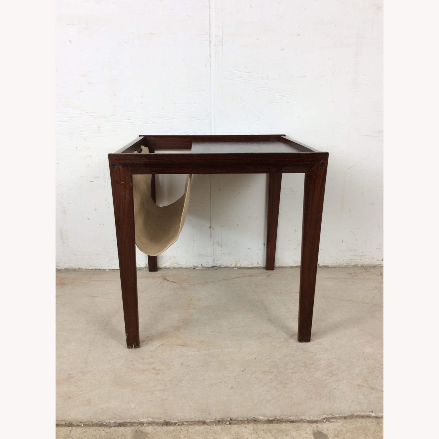 Danish Rosewood Magazine Table with Canvas - image-17