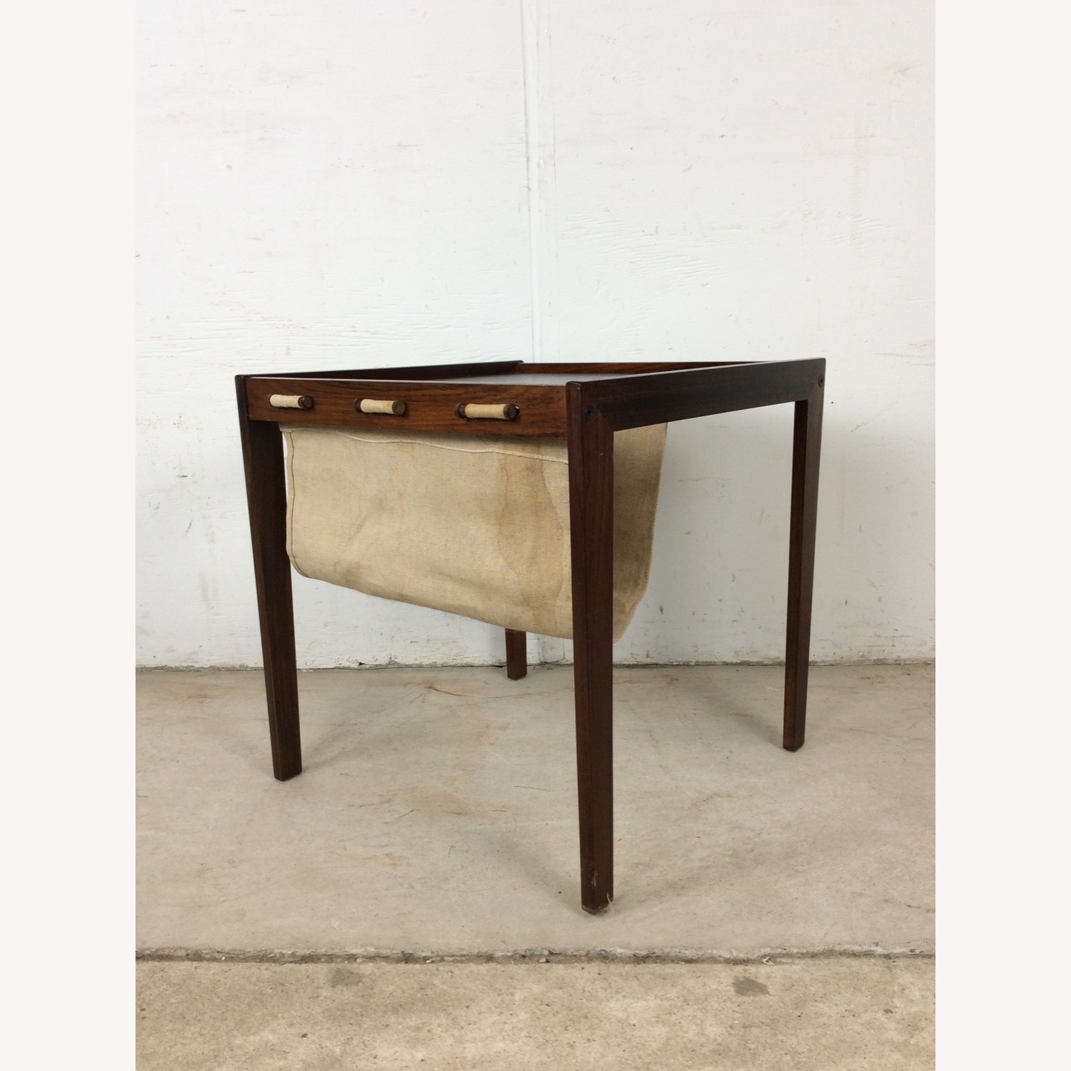 Danish Rosewood Magazine Table with Canvas - image-18