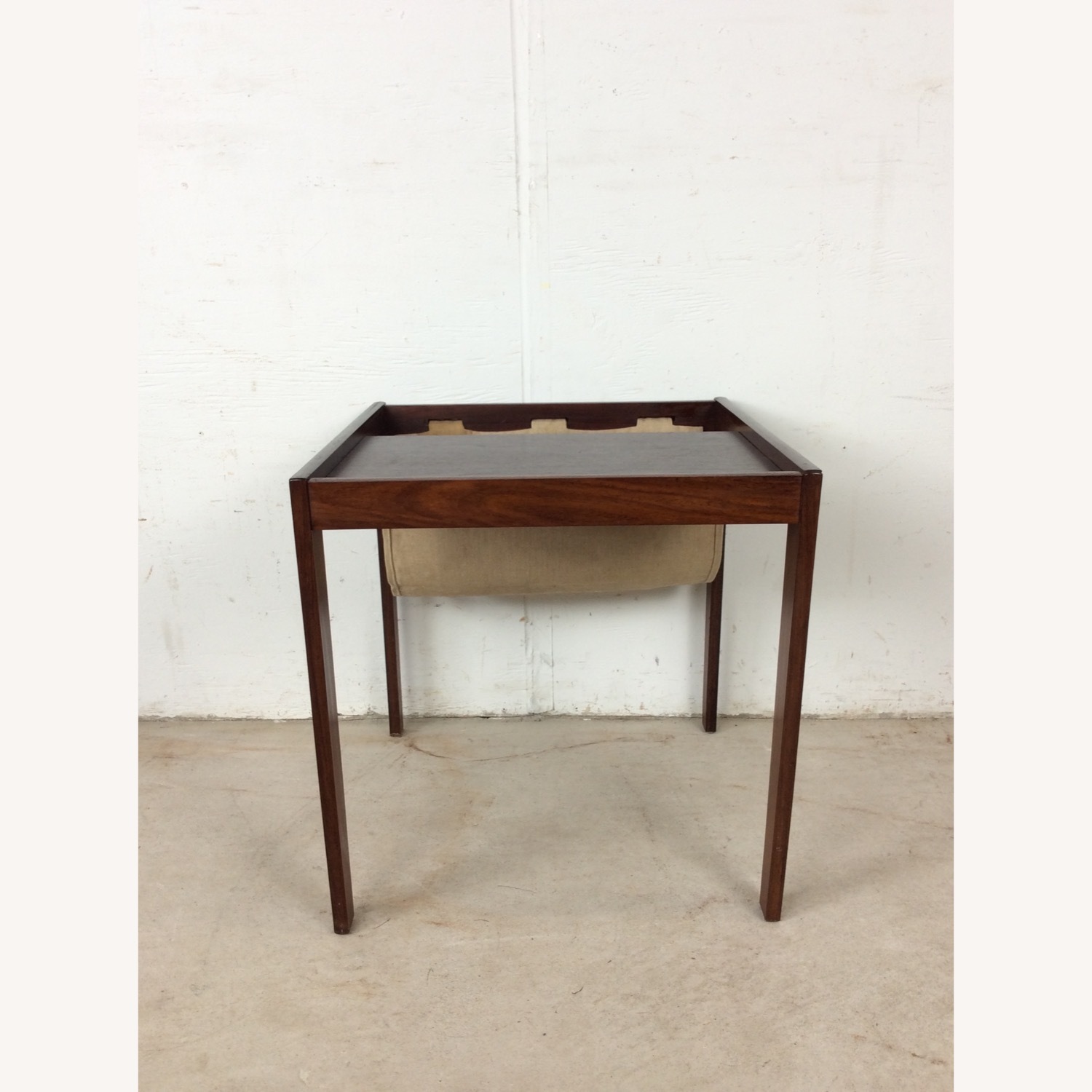 Danish Rosewood Magazine Table with Canvas - image-1