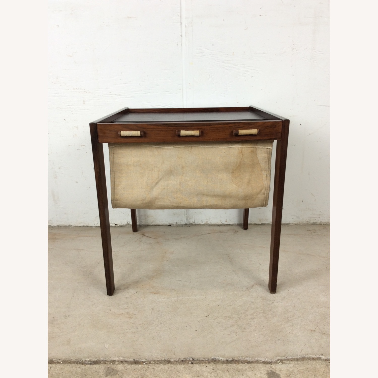 Danish Rosewood Magazine Table with Canvas - image-15