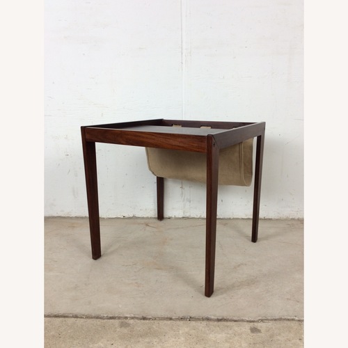 Used Danish Rosewood Magazine Table with Canvas for sale on AptDeco