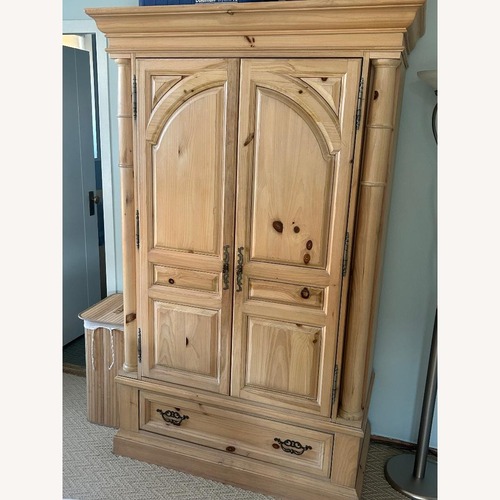 Used Natural Wood Armoire for sale on AptDeco