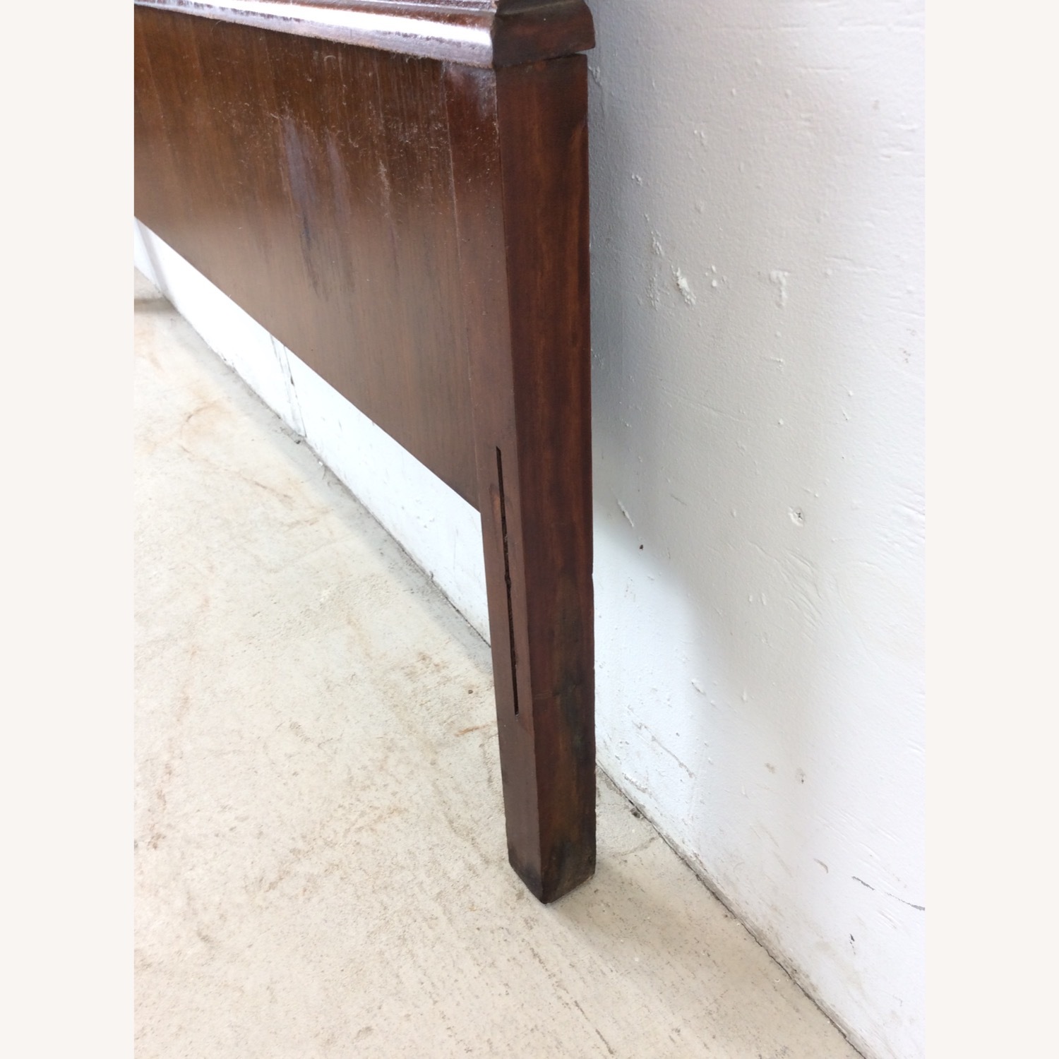 Antique Art Deco Headboard with Mahogany Finish - image-10