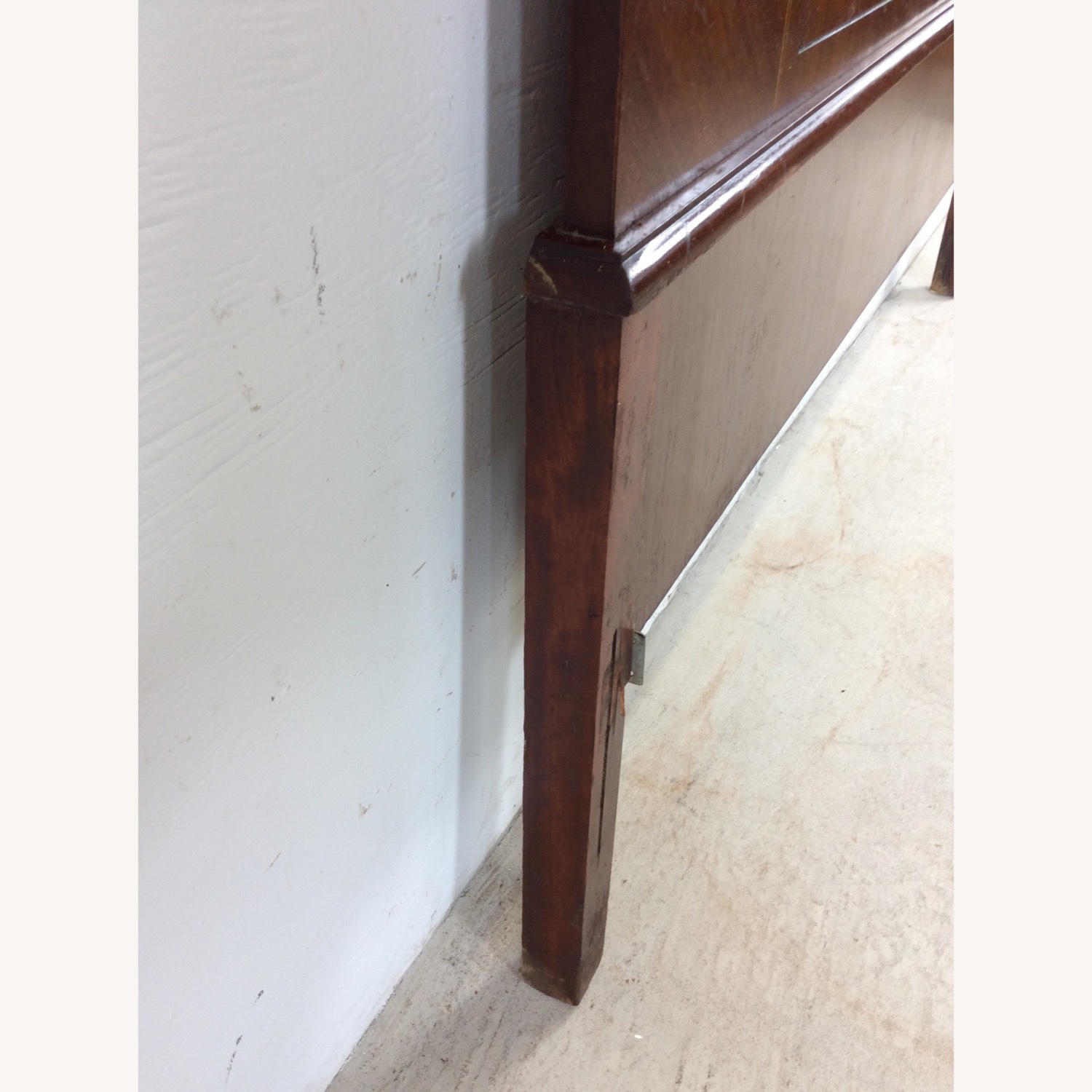 Antique Art Deco Headboard with Mahogany Finish - image-13