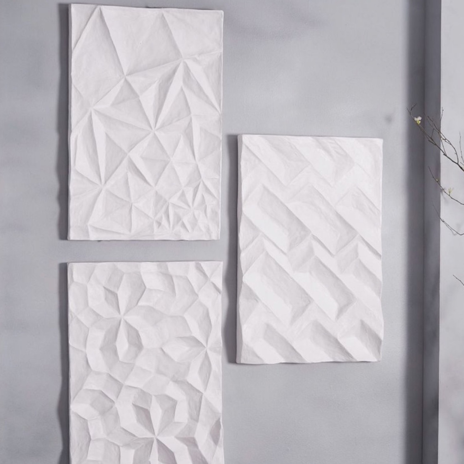 West Elm Paper Mache Geo Panel Wall Art, Panel III - image-3