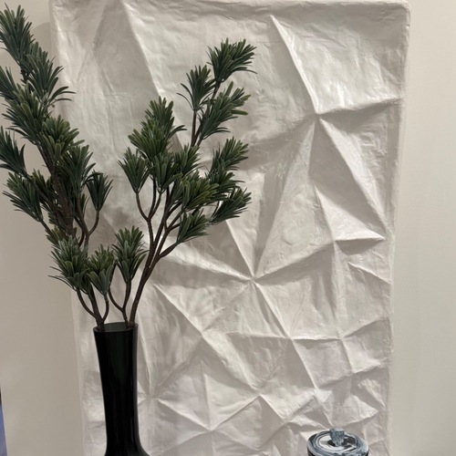 Used West Elm Paper Mache Geo Panel Wall Art, Panel III for sale on AptDeco