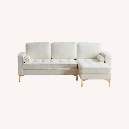 Used White 2 Piece Sectional for sale on AptDeco