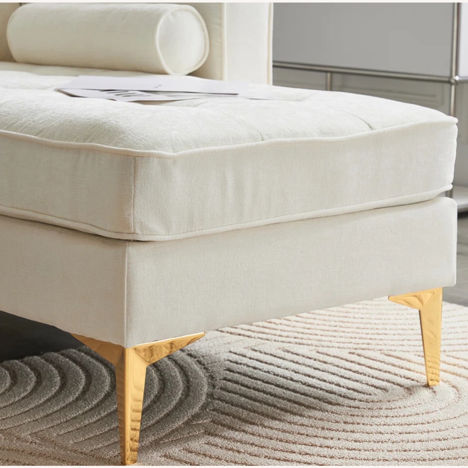 White 2 Piece Sectional - image-3