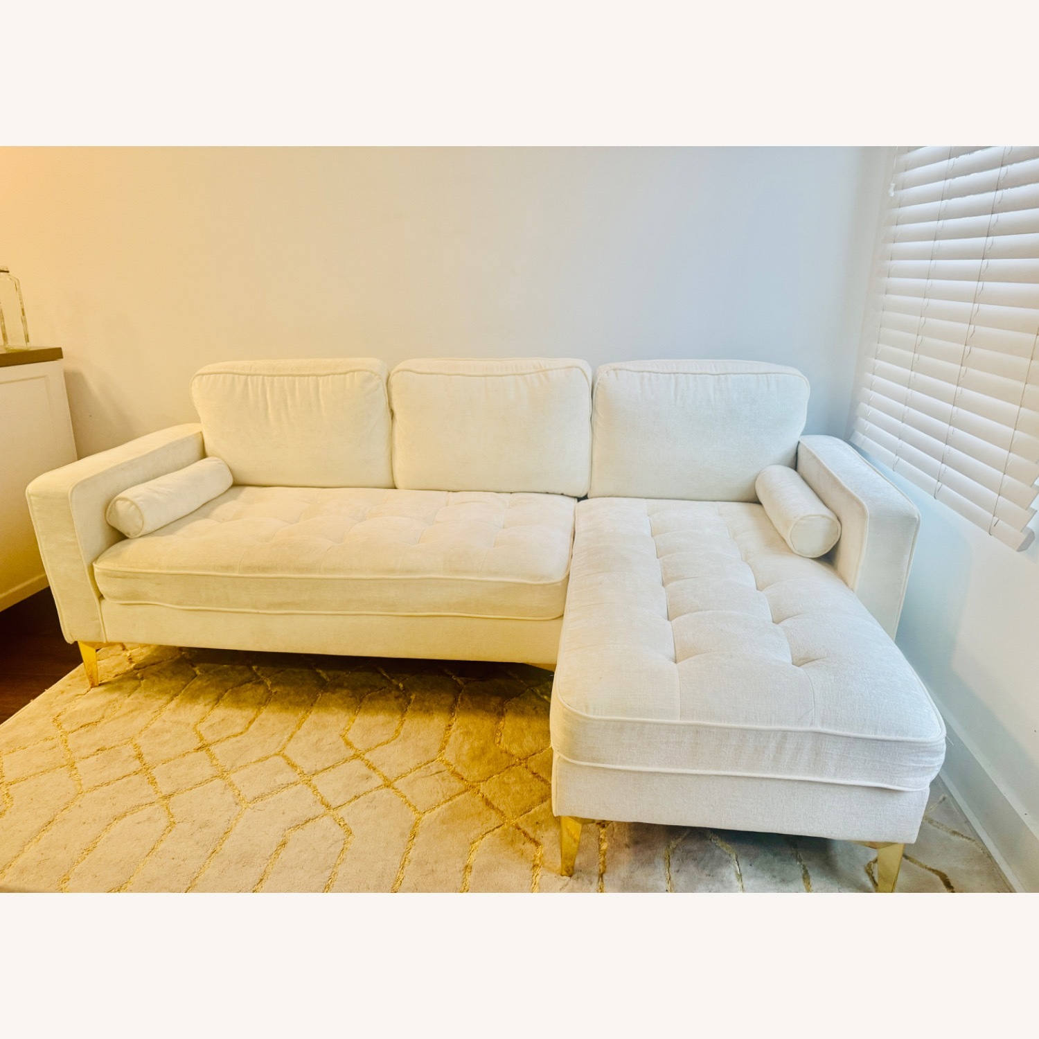 White 2 Piece Sectional - image-4