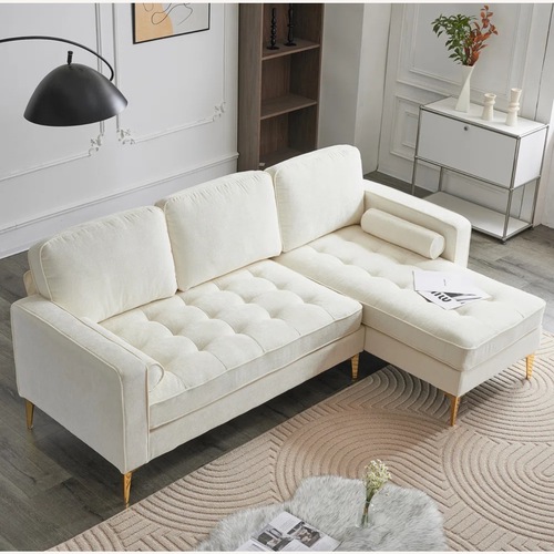 Used White 2 Piece Sectional for sale on AptDeco