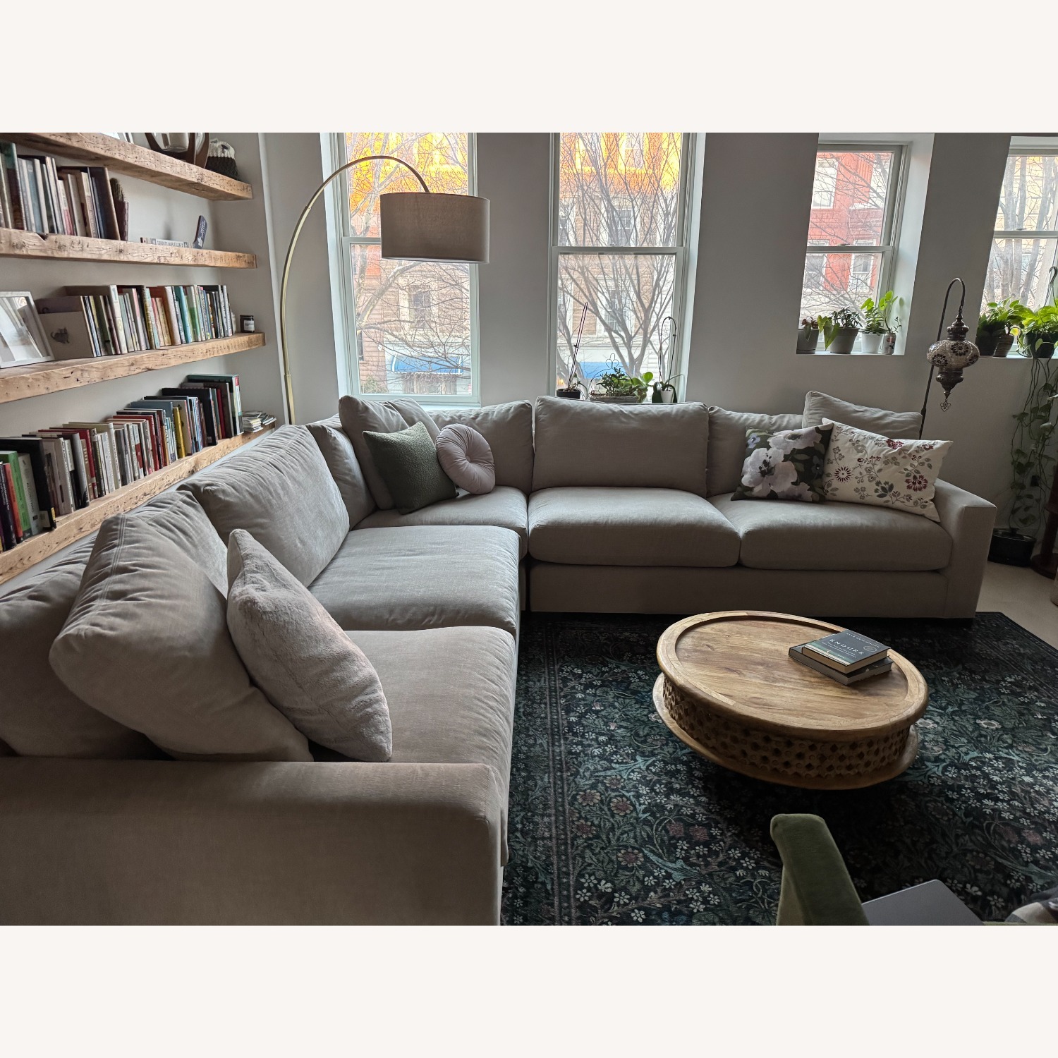 Room & Board Metro Natural Fabric 2 Piece Sectional - image-1