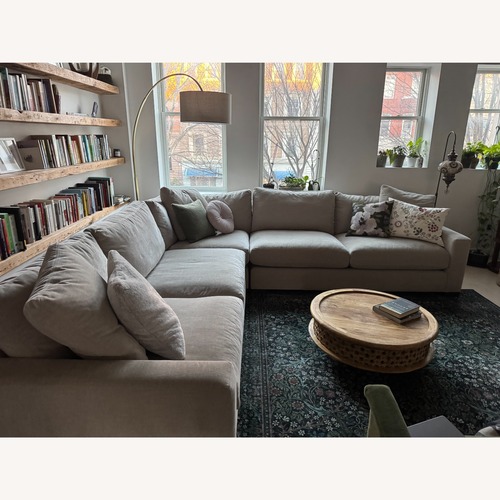 Used Room & Board Metro Natural Fabric 2 Piece Sectional for sale on AptDeco