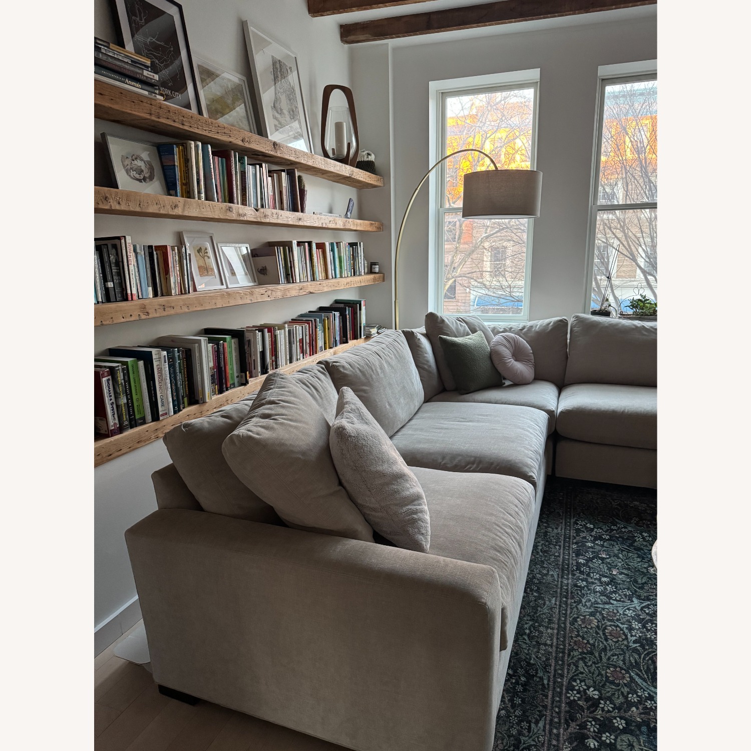 Room & Board Metro Natural Fabric 2 Piece Sectional - image-3