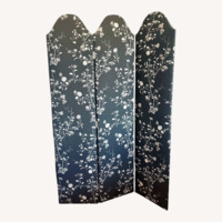 Black Fabric Room Divider