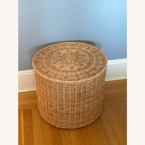 Used Rattan Storage Ottoman for sale on AptDeco