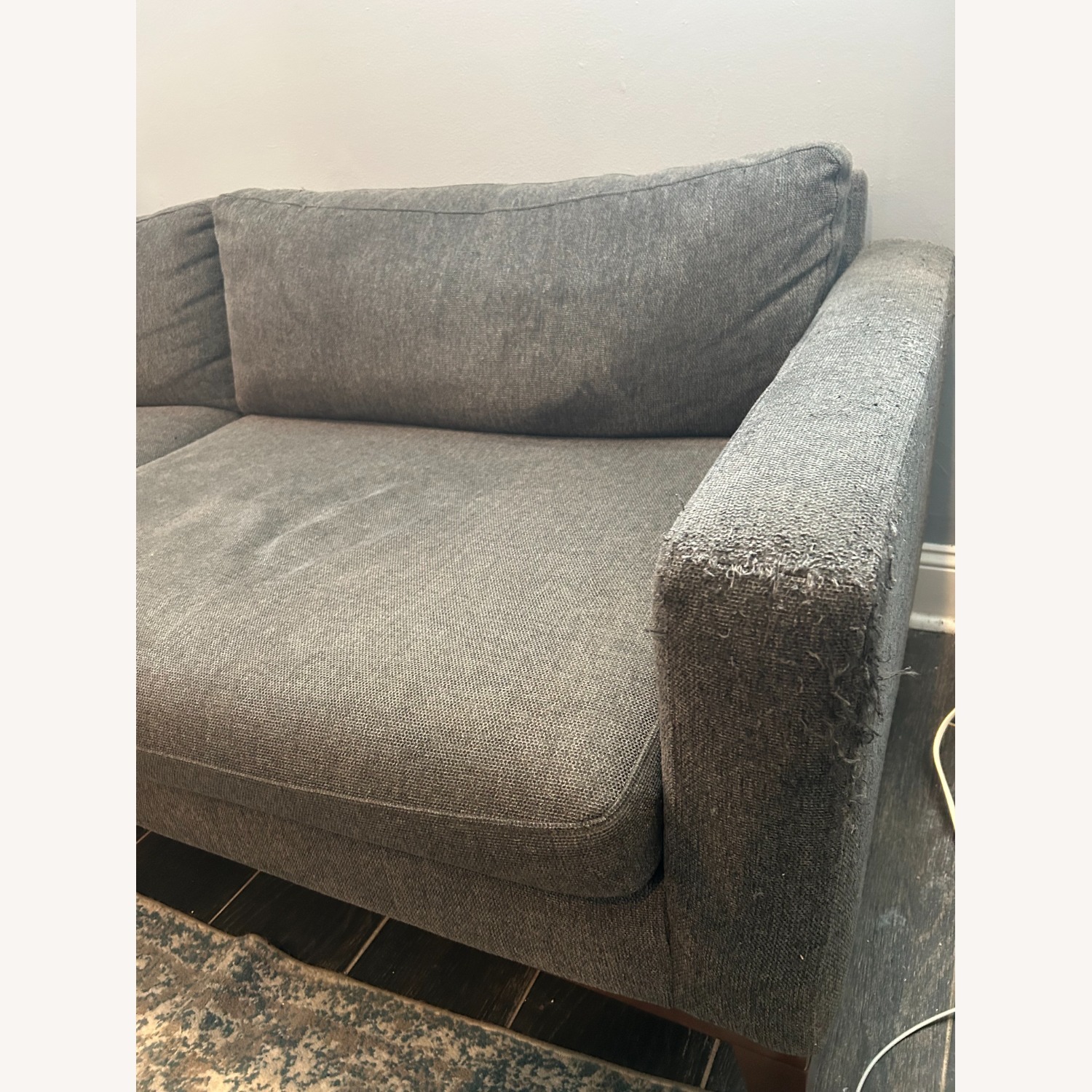 AllModern Laila Dark Gray Fabric 3+ Seater Sofa - image-1