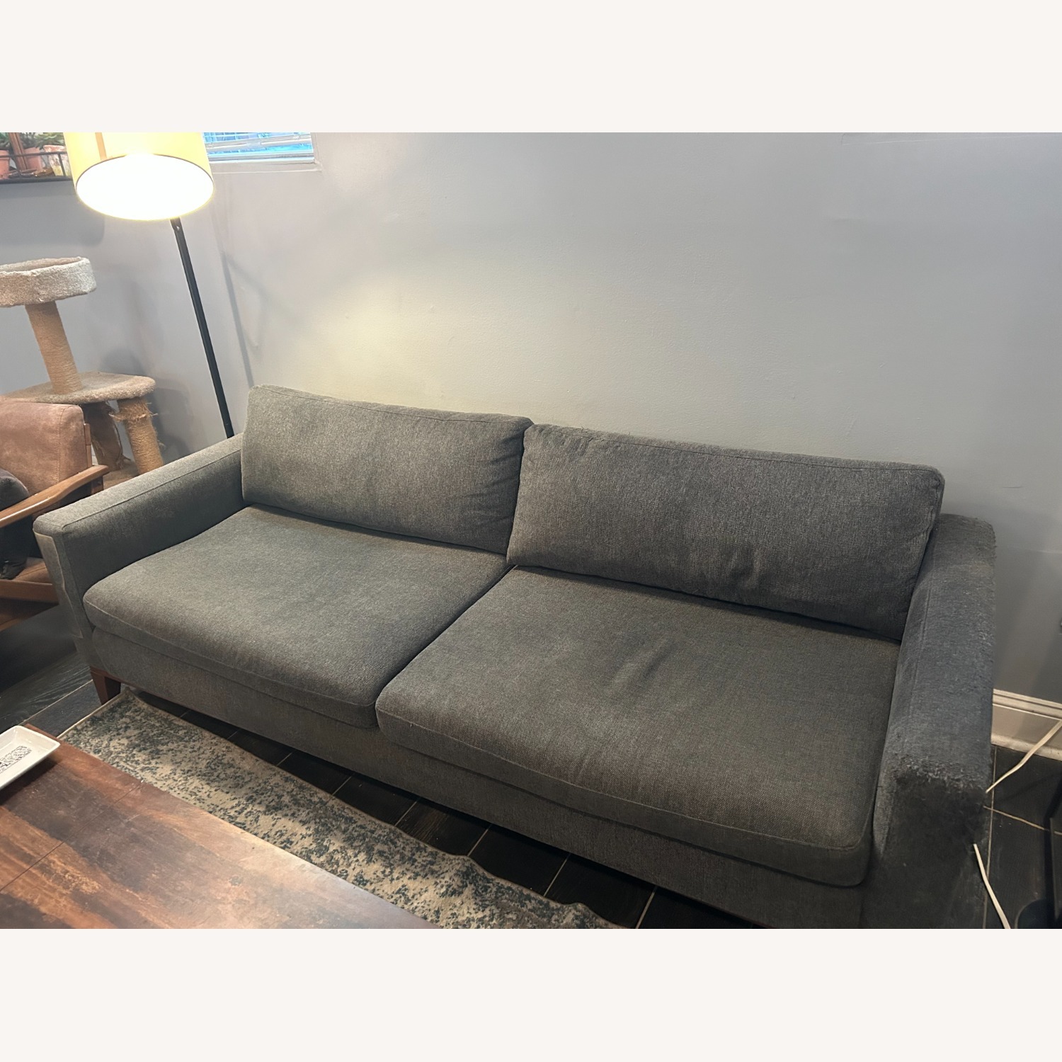 AllModern Laila Dark Gray Fabric 3+ Seater Sofa - image-2