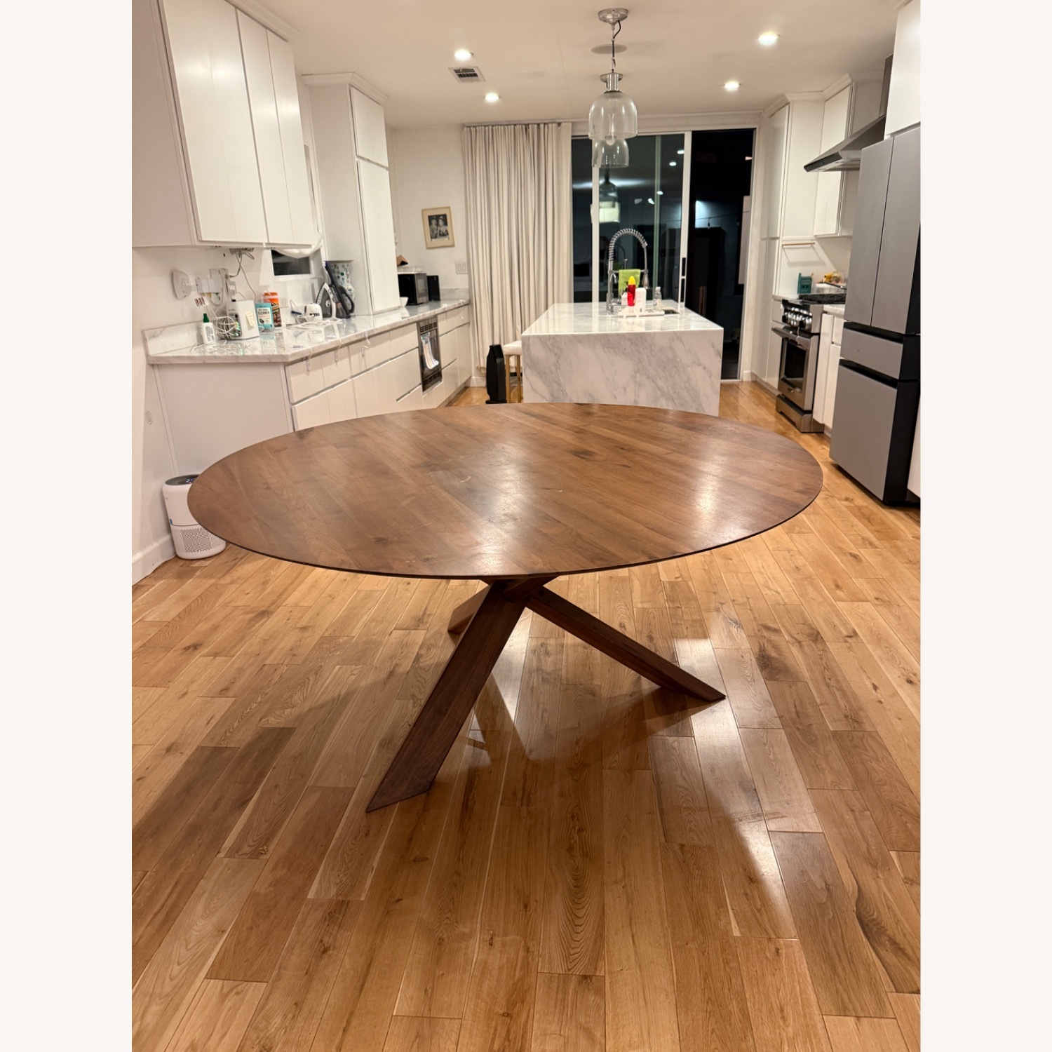 Crate & Barrel Apex 64″ Solid Wood Round Table - image-2