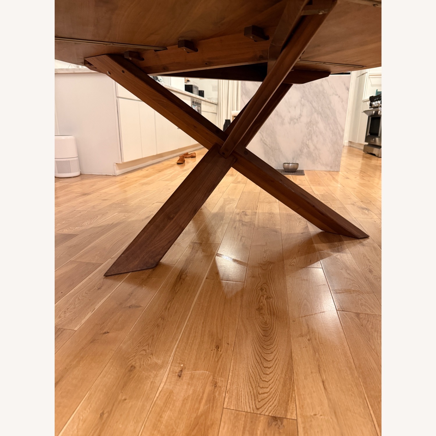 Crate & Barrel Apex 64″ Solid Wood Round Table - image-3