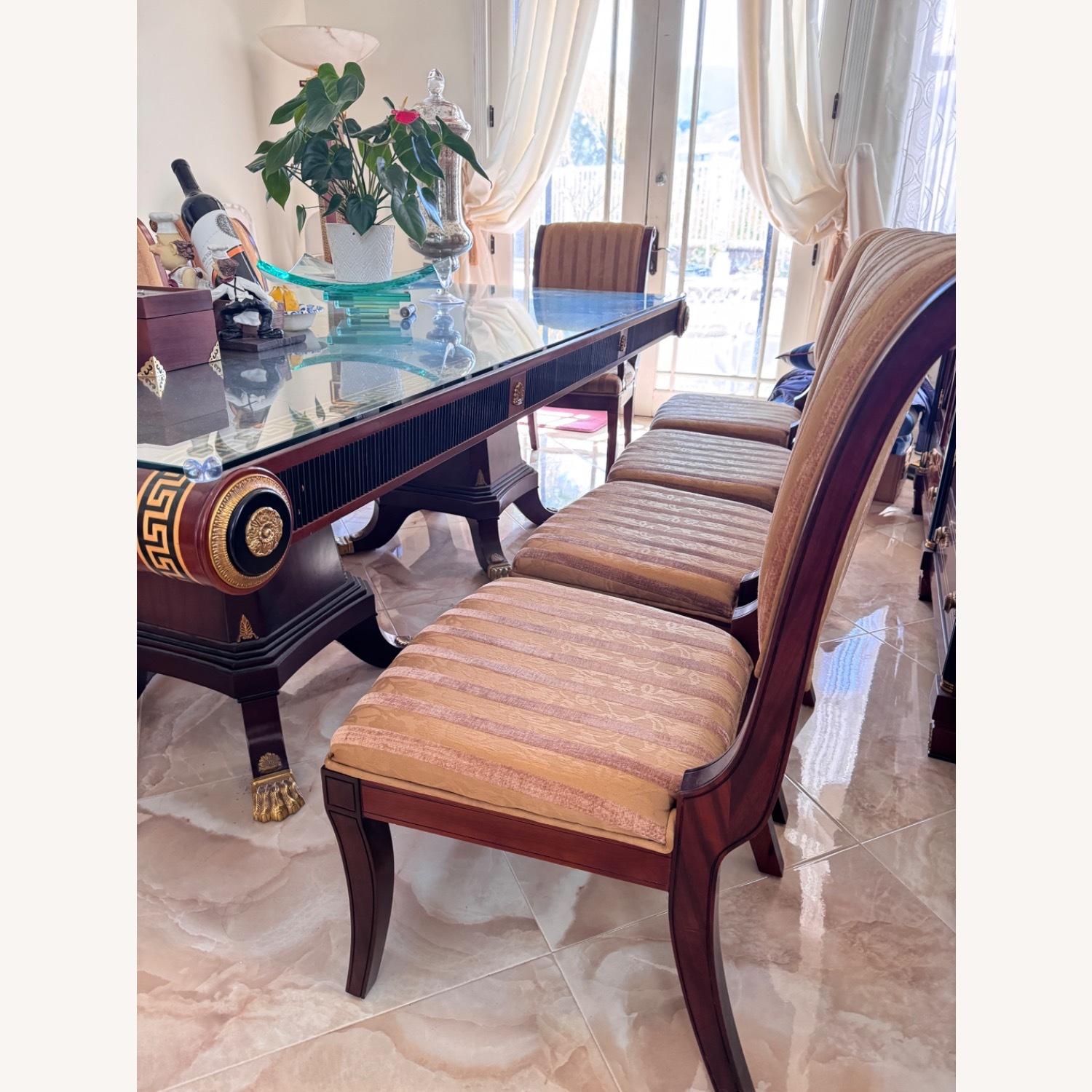 Versace Medusa Gold Plated Wood Set - image-6