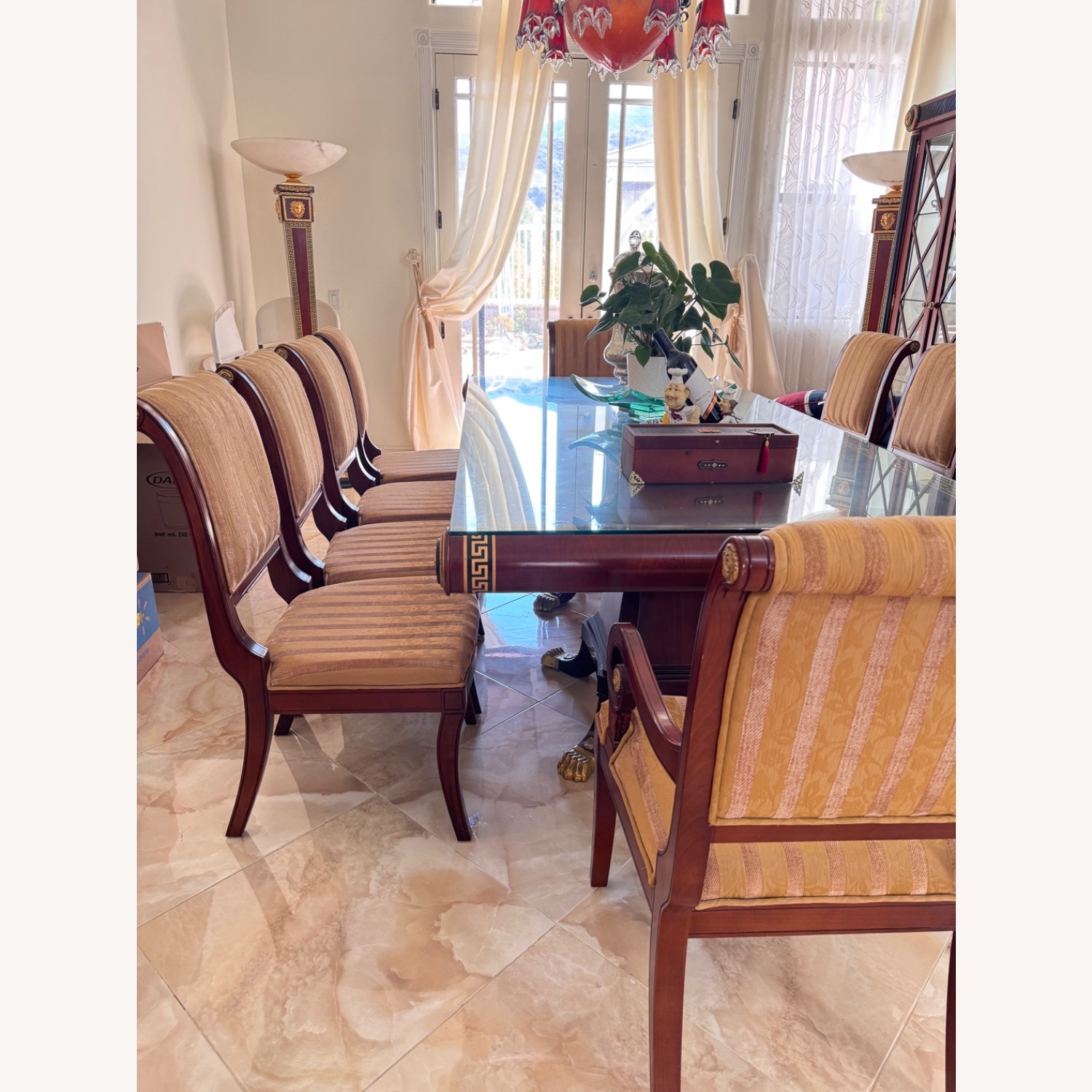 Versace Medusa Gold Plated Wood Set - image-5