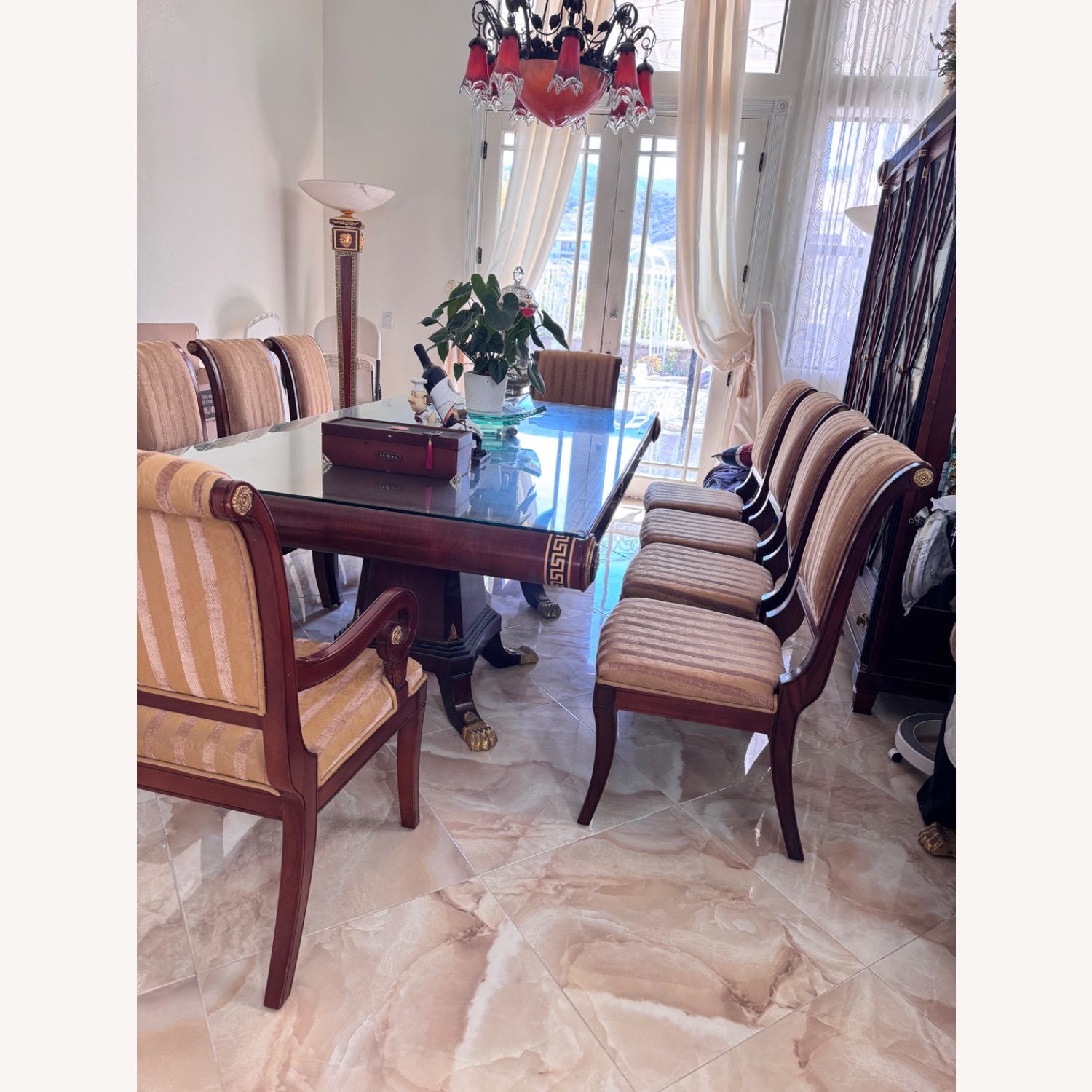 Versace Medusa Gold Plated Wood Set - image-3