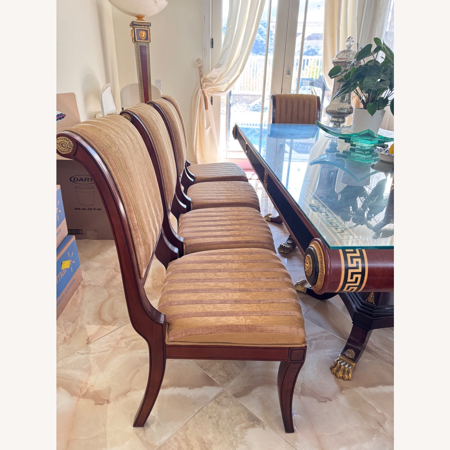 Versace Medusa Gold Plated Wood Set - image-4