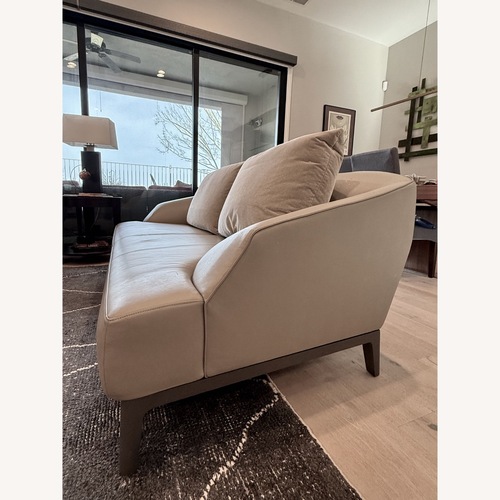 Used Ligne Roset Sintra Light Gray Leather 3+ Seater Sofa for sale on AptDeco
