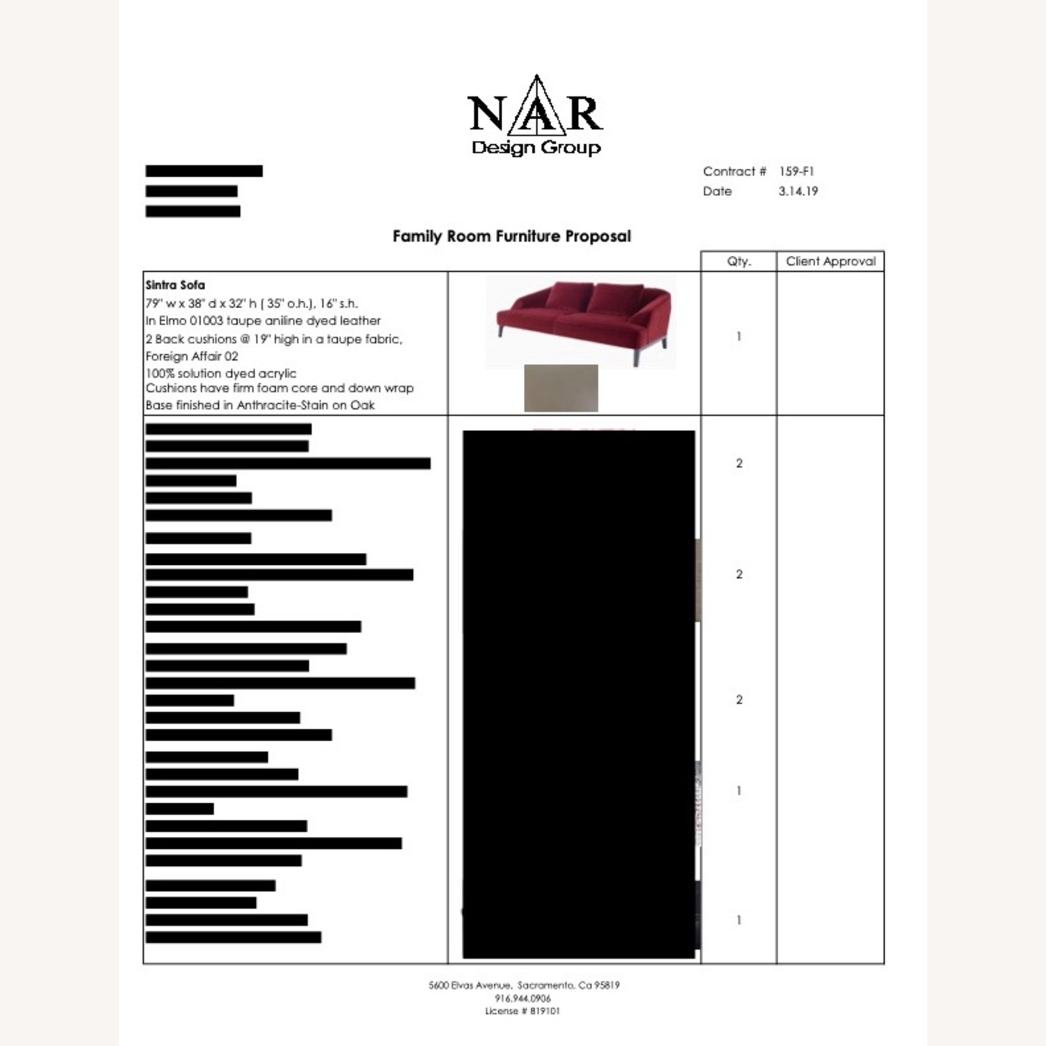 Ligne Roset Sintra Light Gray Leather 3+ Seater Sofa - image-3