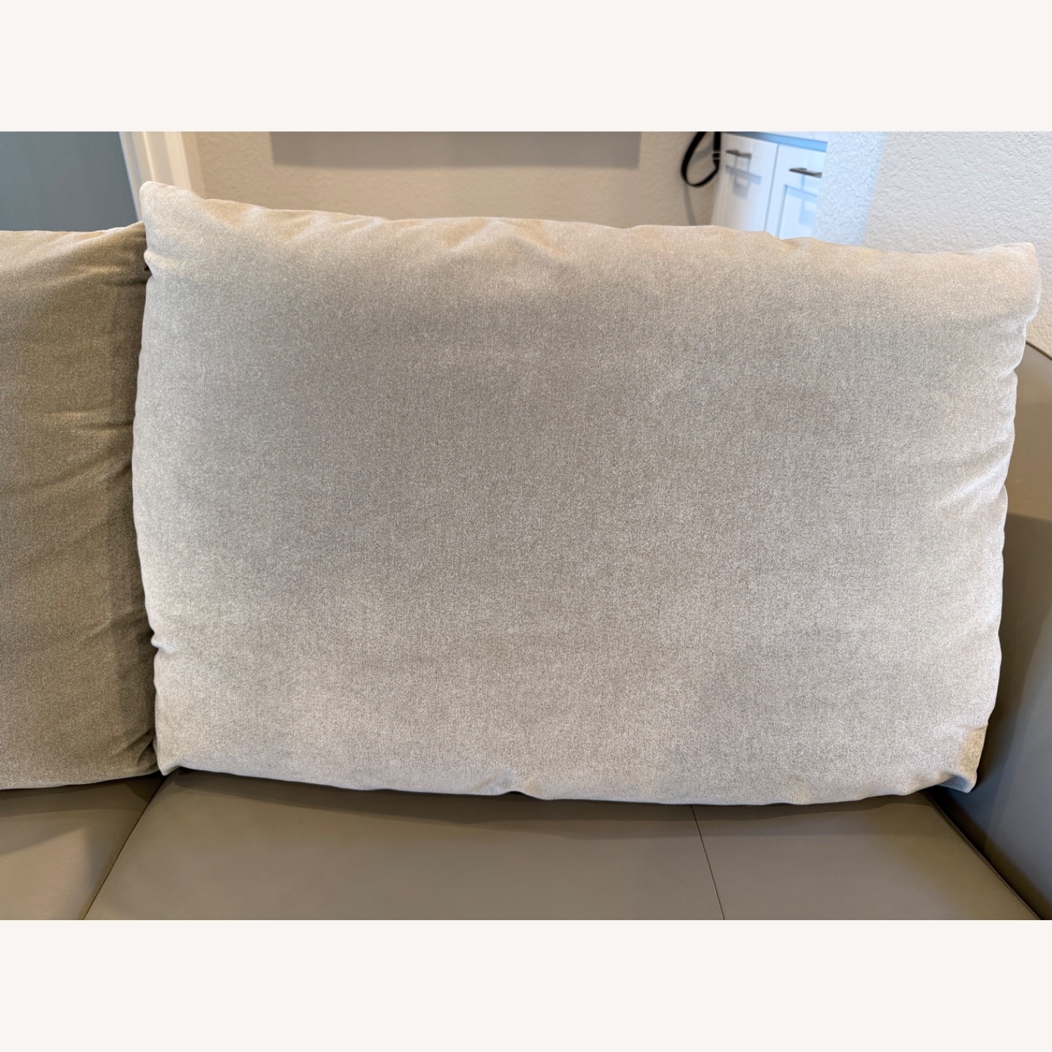 Ligne Roset Sintra Light Gray Leather 3+ Seater Sofa - image-8