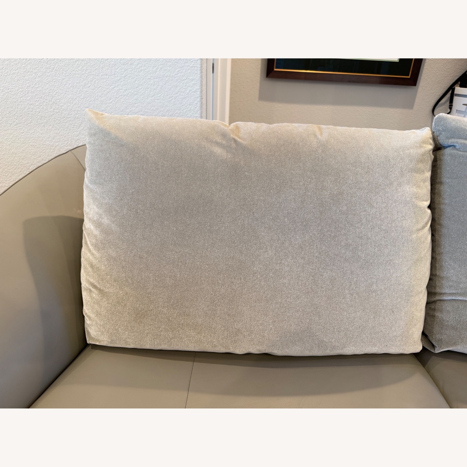 Ligne Roset Sintra Light Gray Leather 3+ Seater Sofa - image-7