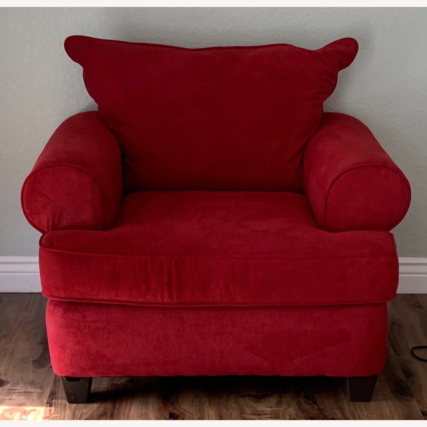 Rooms To Go Peak Living Red Armchair - image-10