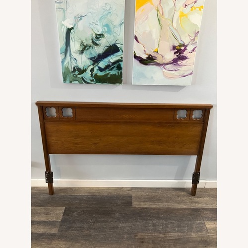 Used Vintage Mid Century Moroccan Style Full Headboard for sale on AptDeco