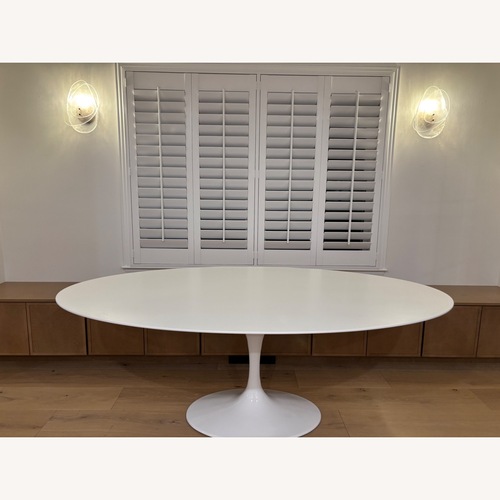 Used Rove Concepts Tulip Lacquer Oval 78" Dining Table  for sale on AptDeco