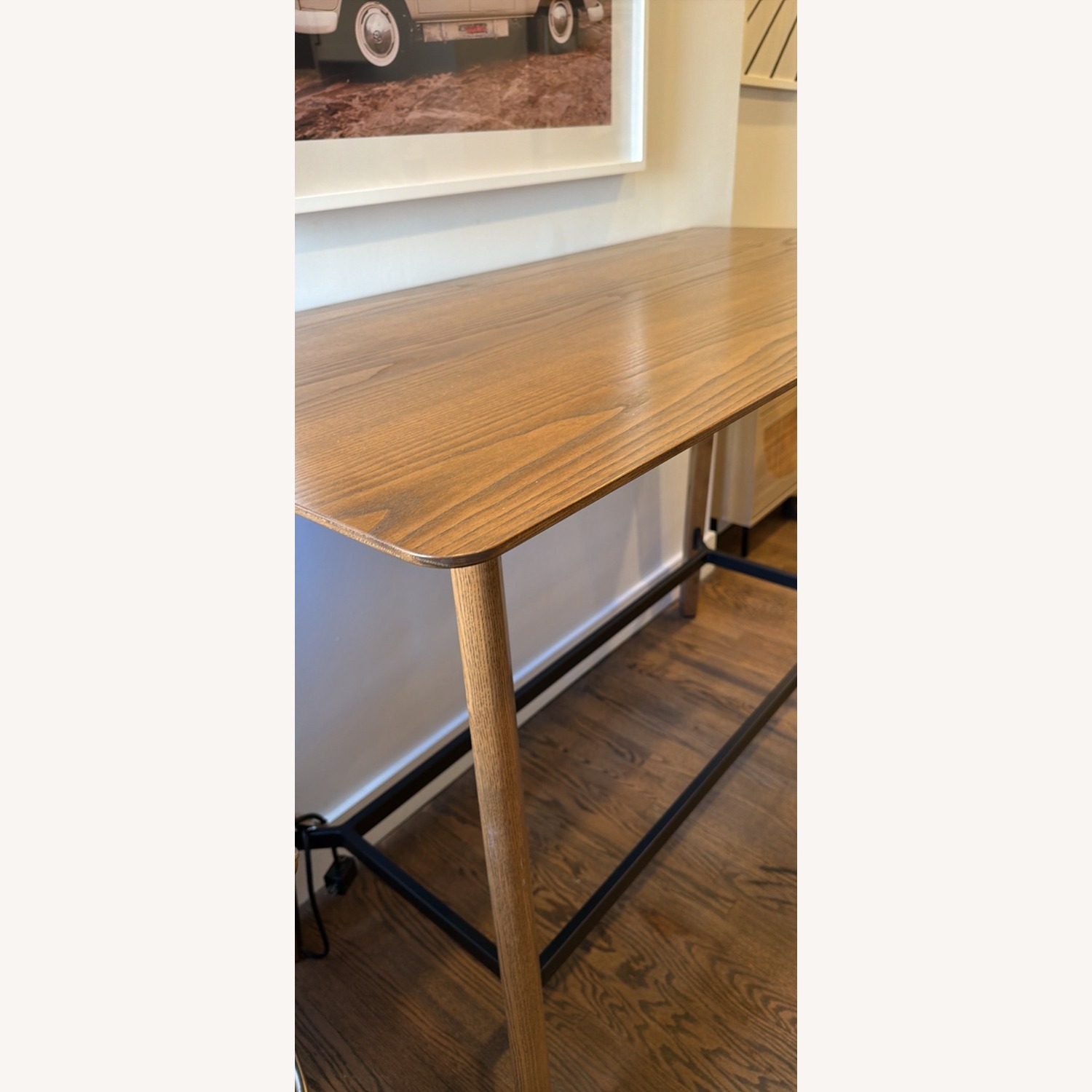 Keilhauer Work Station Table Dark Brown Wood Desk - image-1