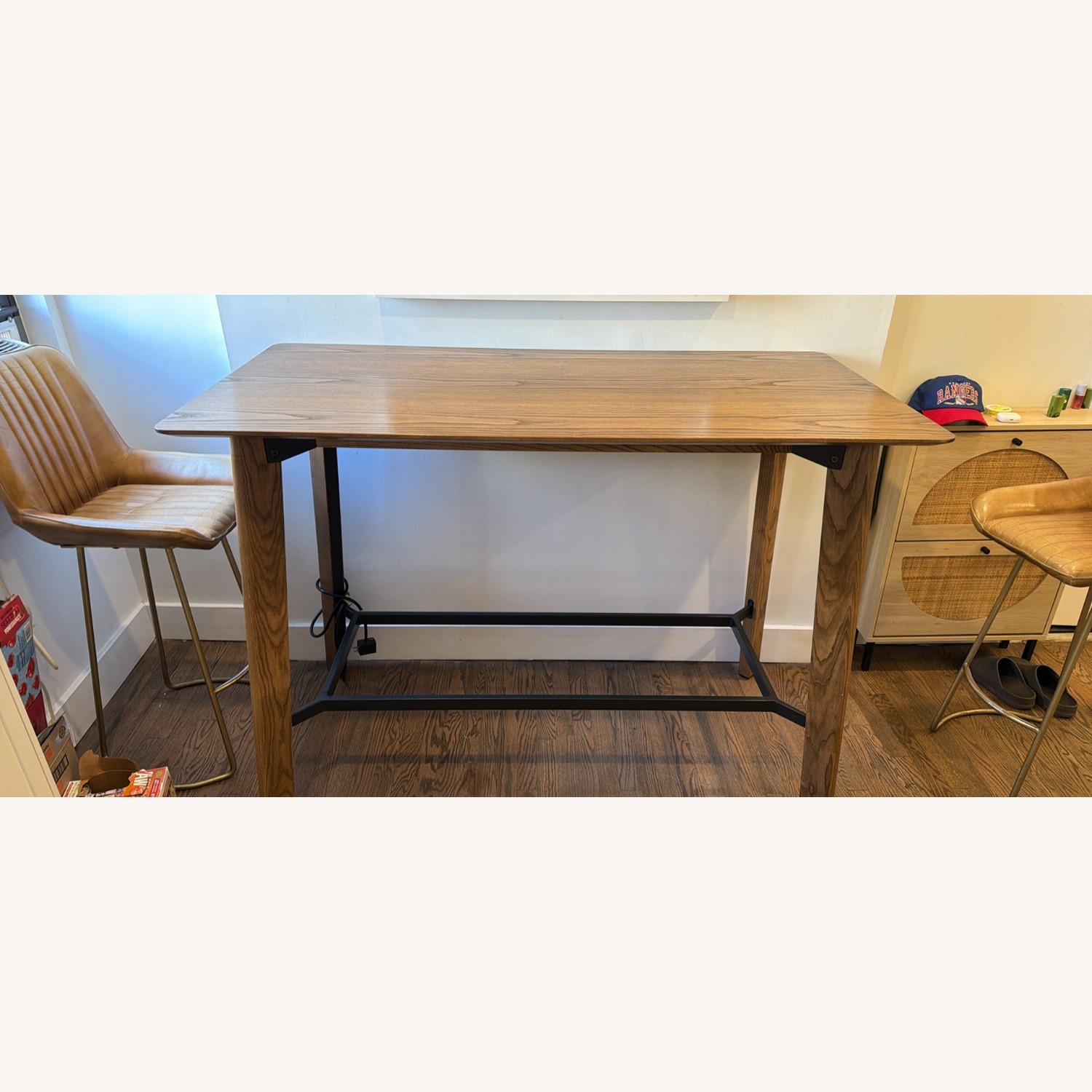 Keilhauer Work Station Table Dark Brown Wood Desk - image-5