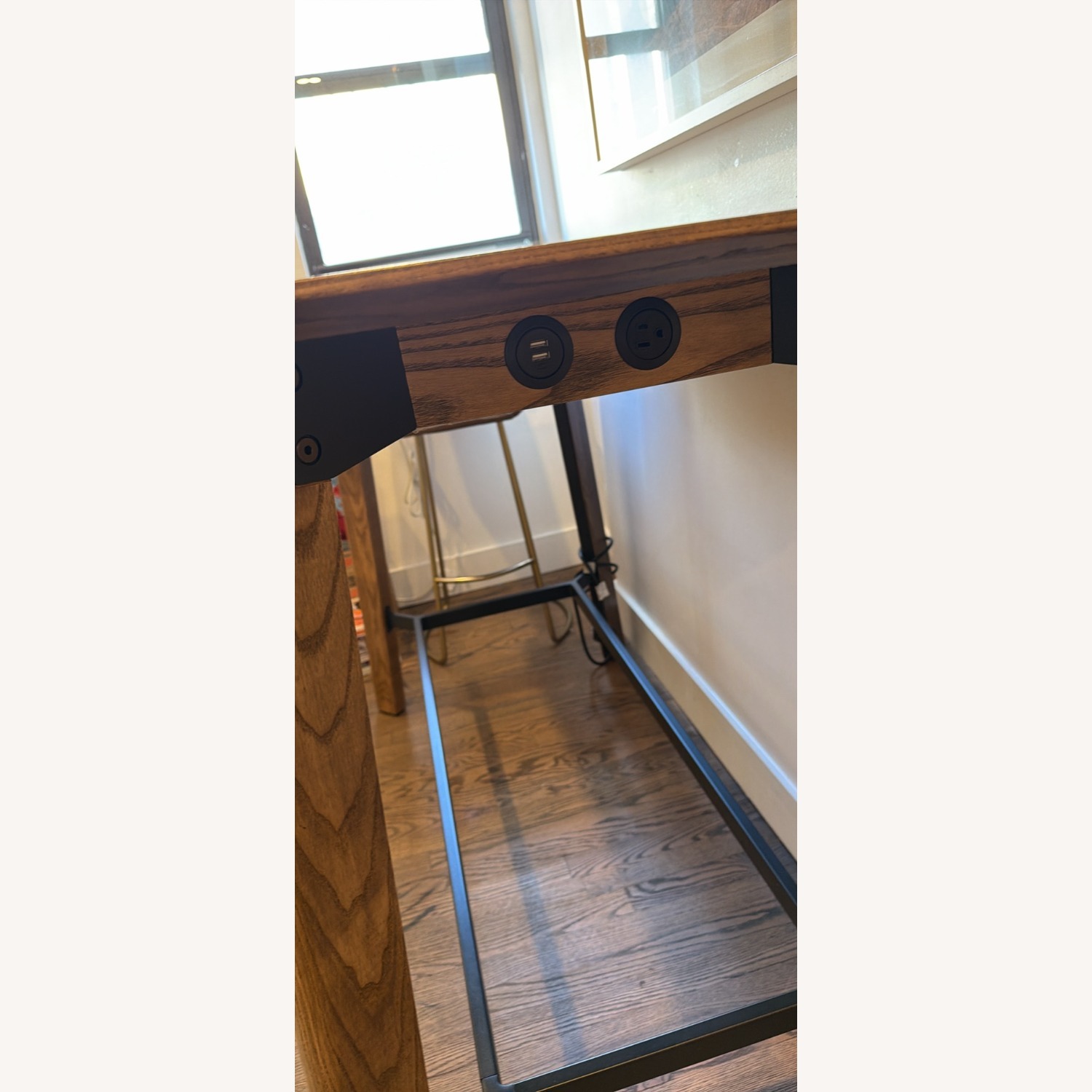 Keilhauer Work Station Table Dark Brown Wood Desk - image-2