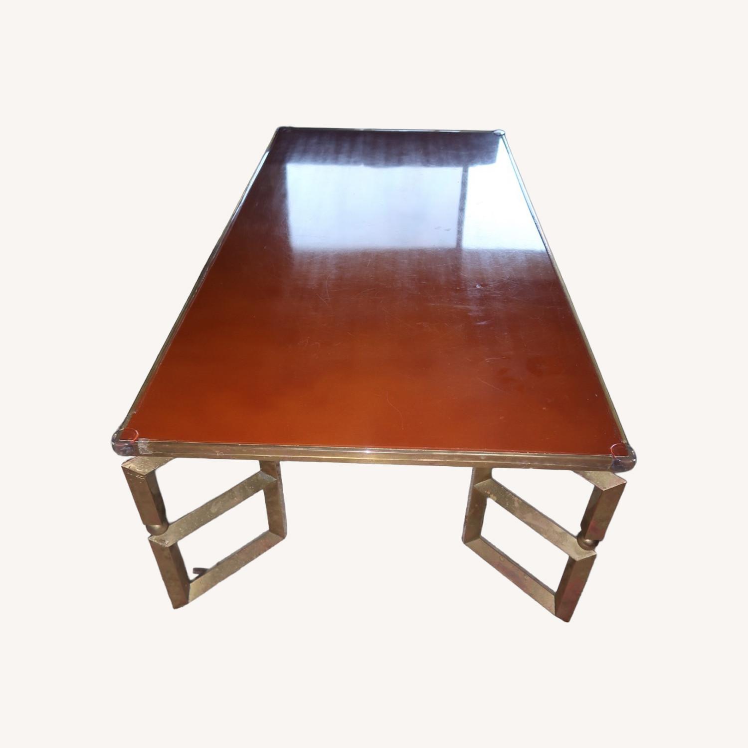 Guy Lefevre Brass Coffee Table for Maison Jansen - image-0